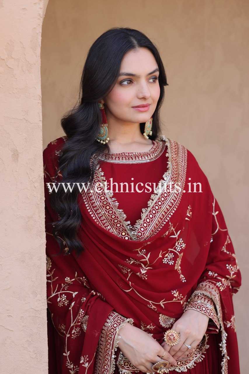 Trending Red Anarkali Suit