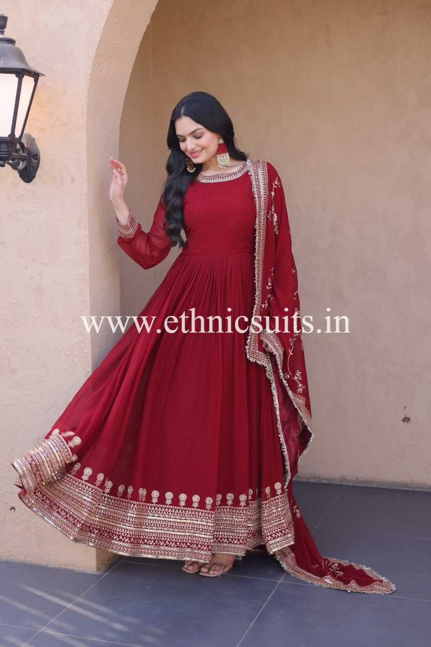 Trending Red Anarkali Suit