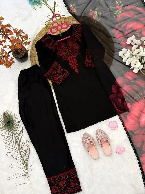 Black Kids Readymade Salwar Suit