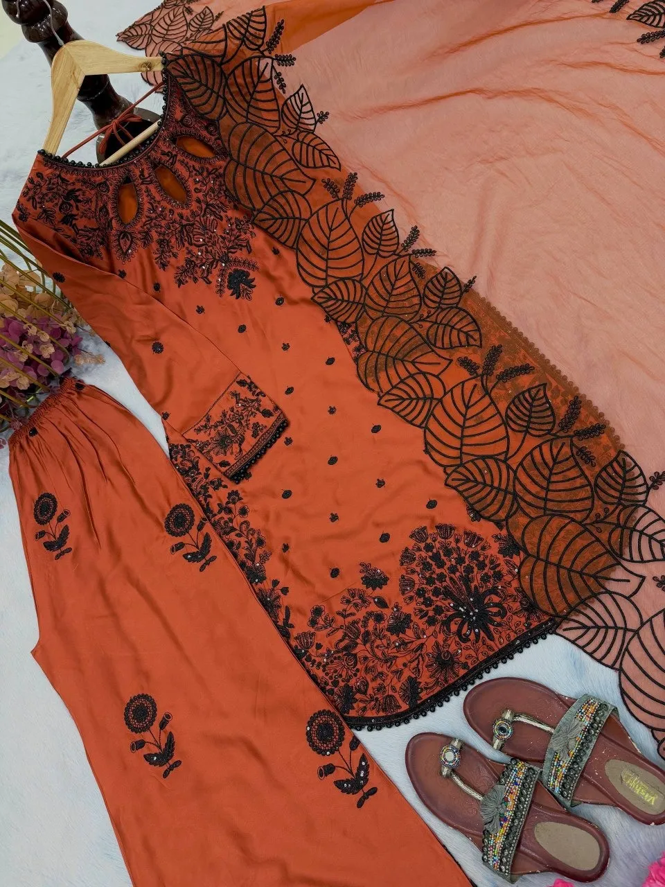 Brown Pakistani Salwar Inspired by Hania Amir