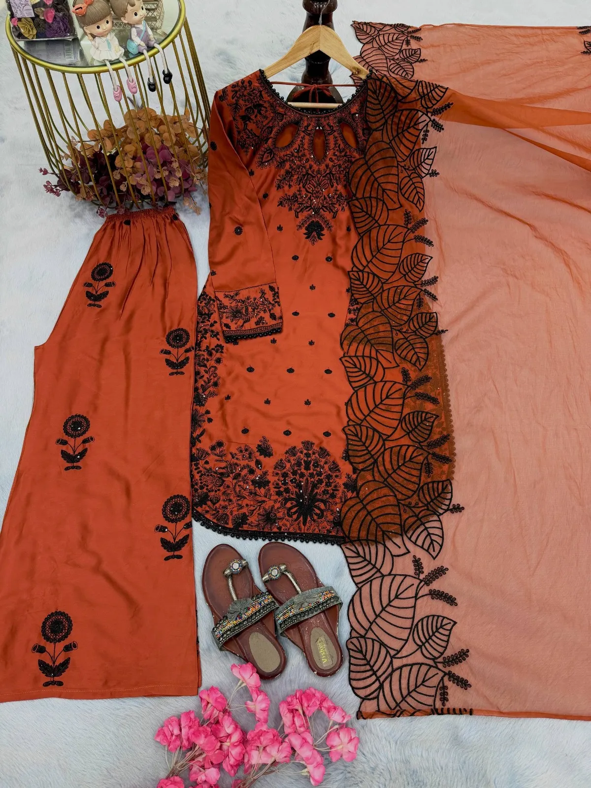 Brown Pakistani Salwar Inspired by Hania Amir