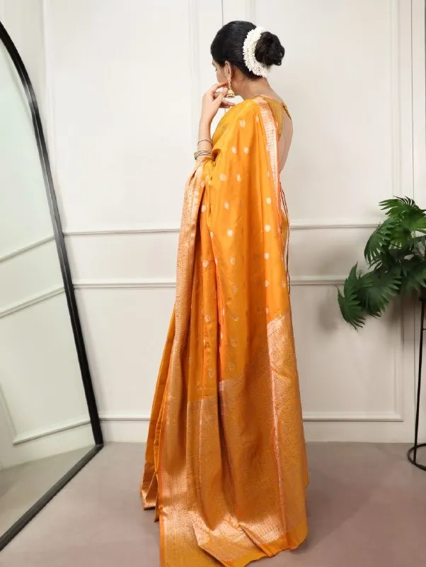 Golden Dual Tone Kasavu Silk Festive Saree