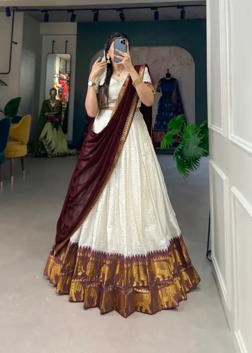 Half Lehenga Saree Festive Wear