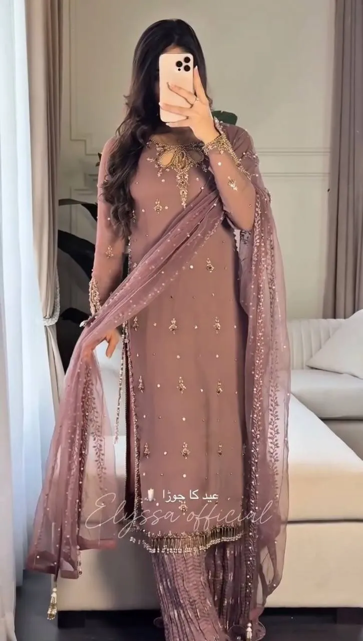 Matching Mother Daughter Embroidery Salwar Suit