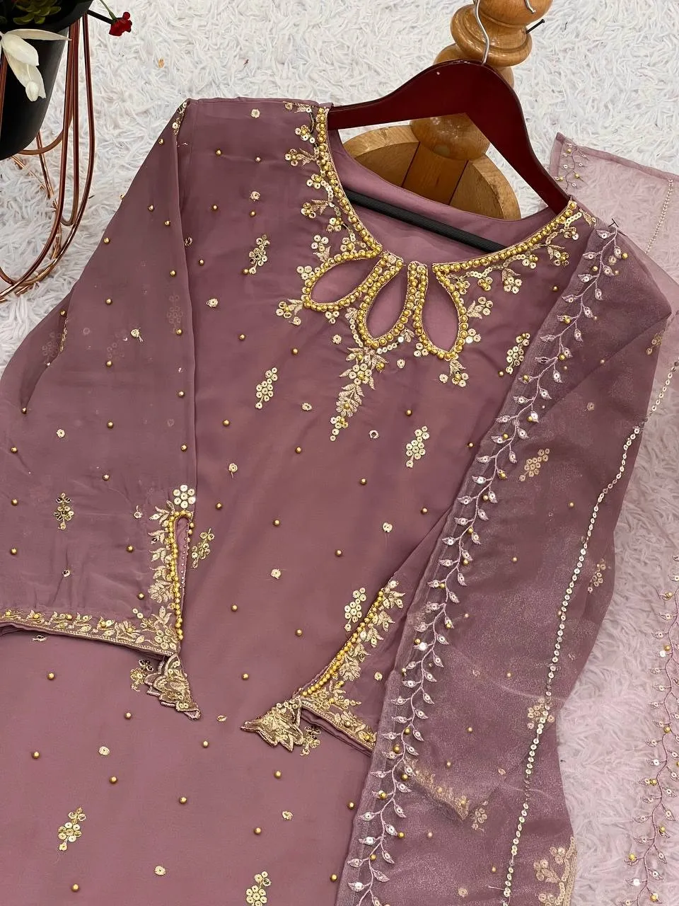 Matching Mother Daughter Embroidery Salwar Suit