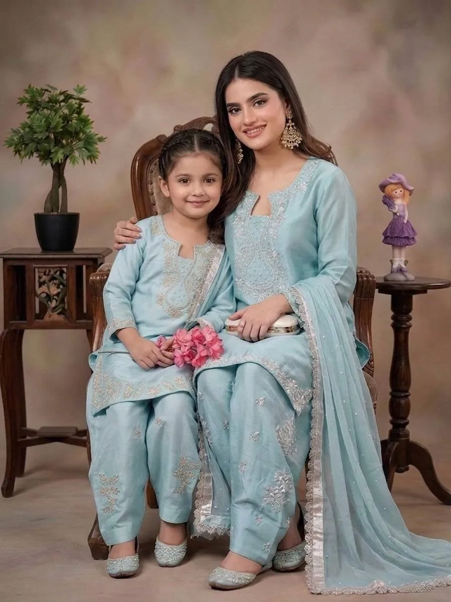 Matching Mother Daughter Farsi Salwar Suit