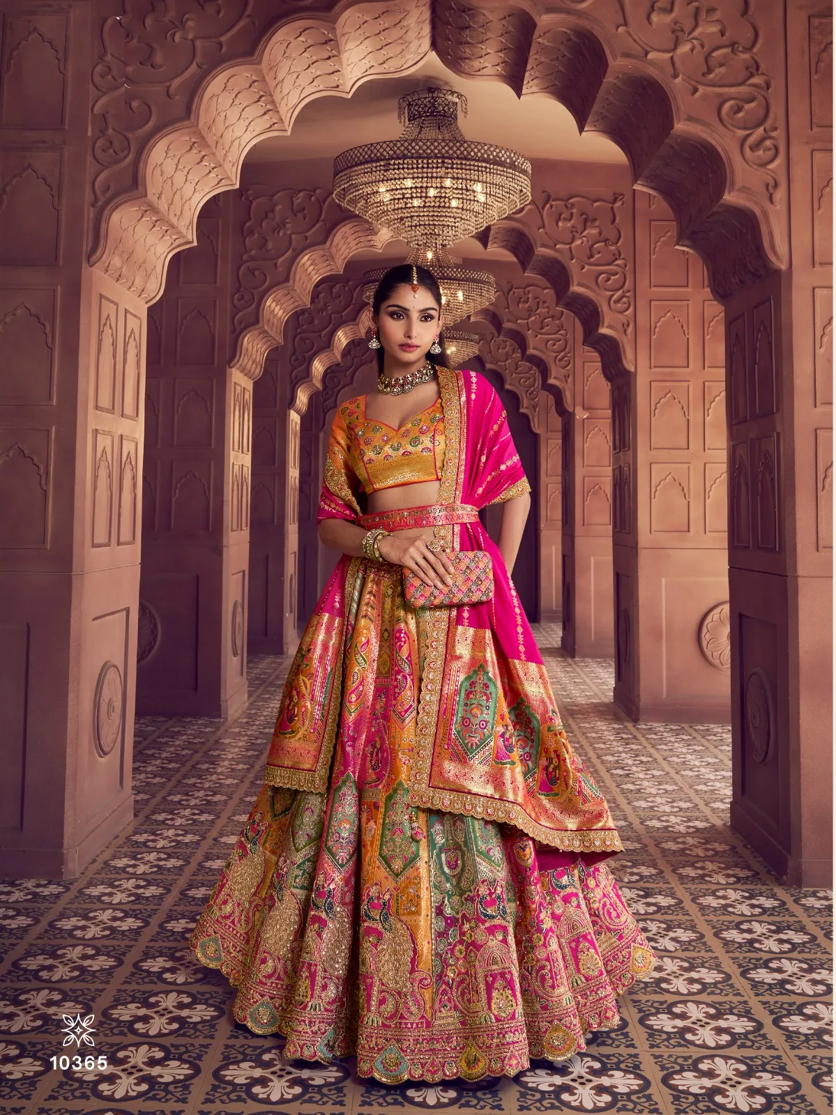 Multi Color Premium Bridal Silk Lehenga Blouse