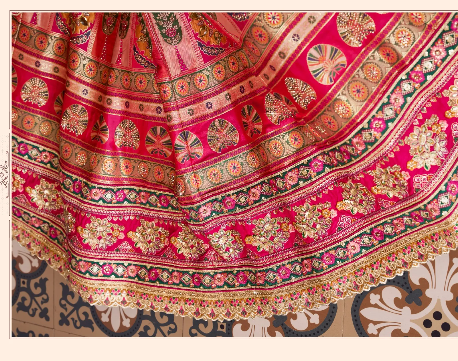 Multi Color Premium Bridal Silk Lehenga Blouse