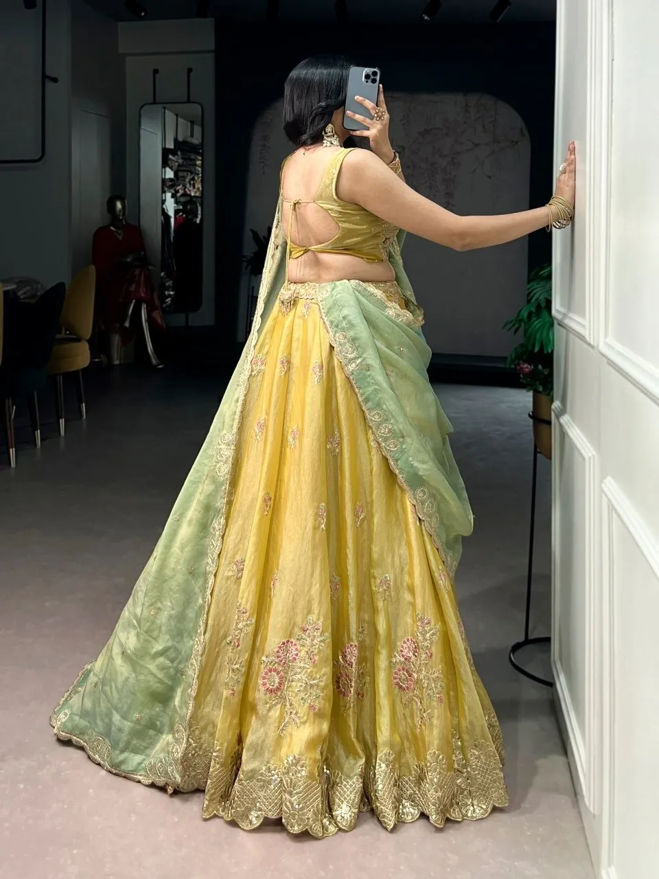 Mustard Yellow Haldi Lehenga Outfit