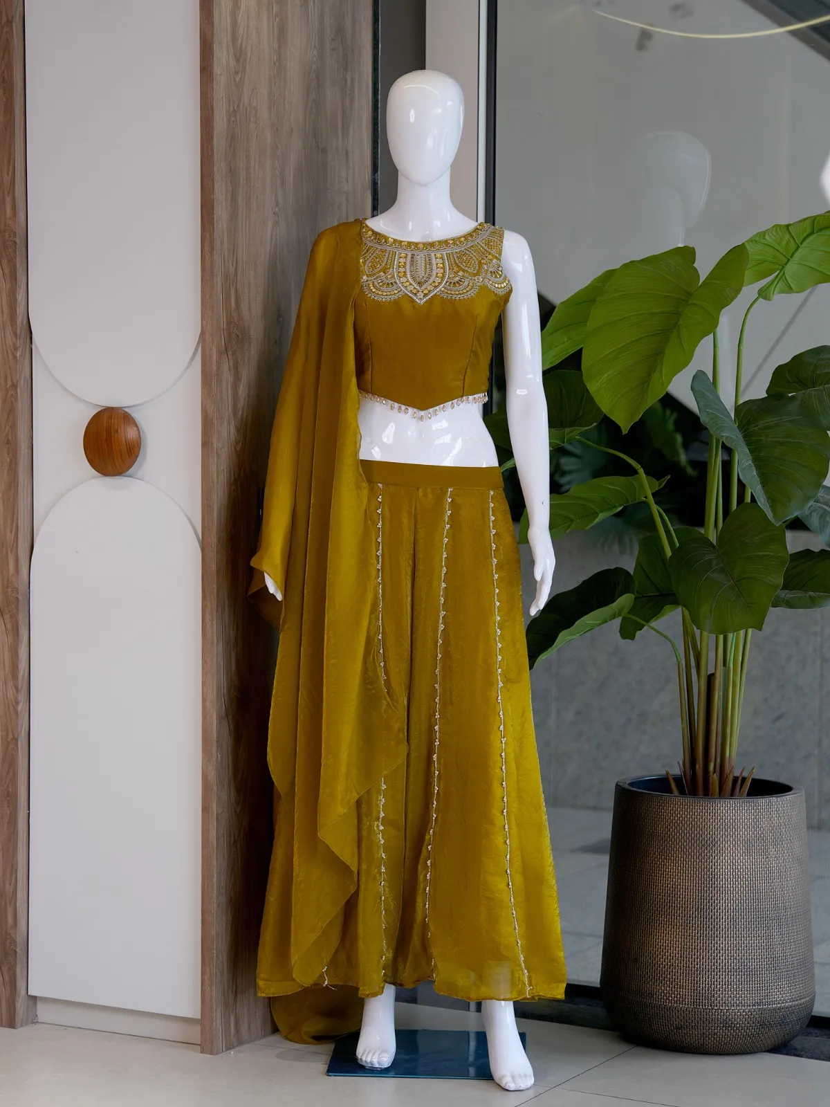 Mustard Yellow Stylish Indo Western