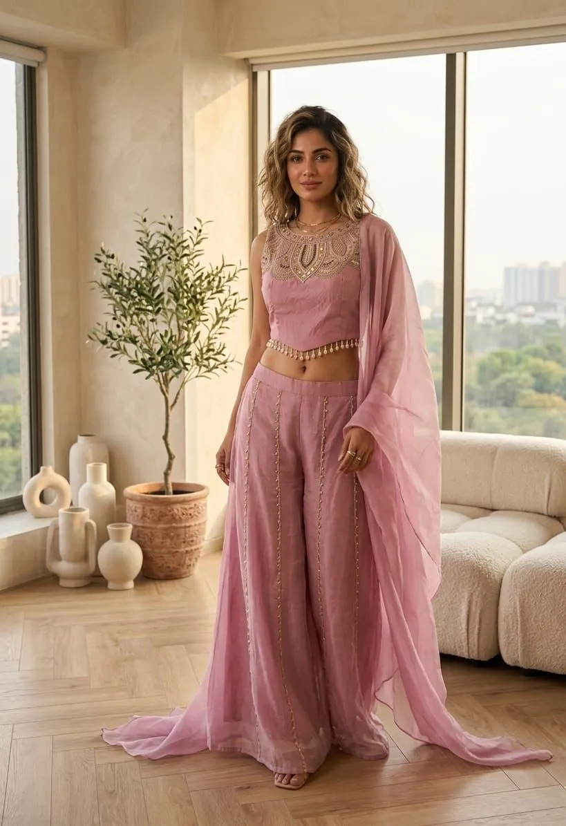 Pastel Purple Party Wear Indo Western Suit