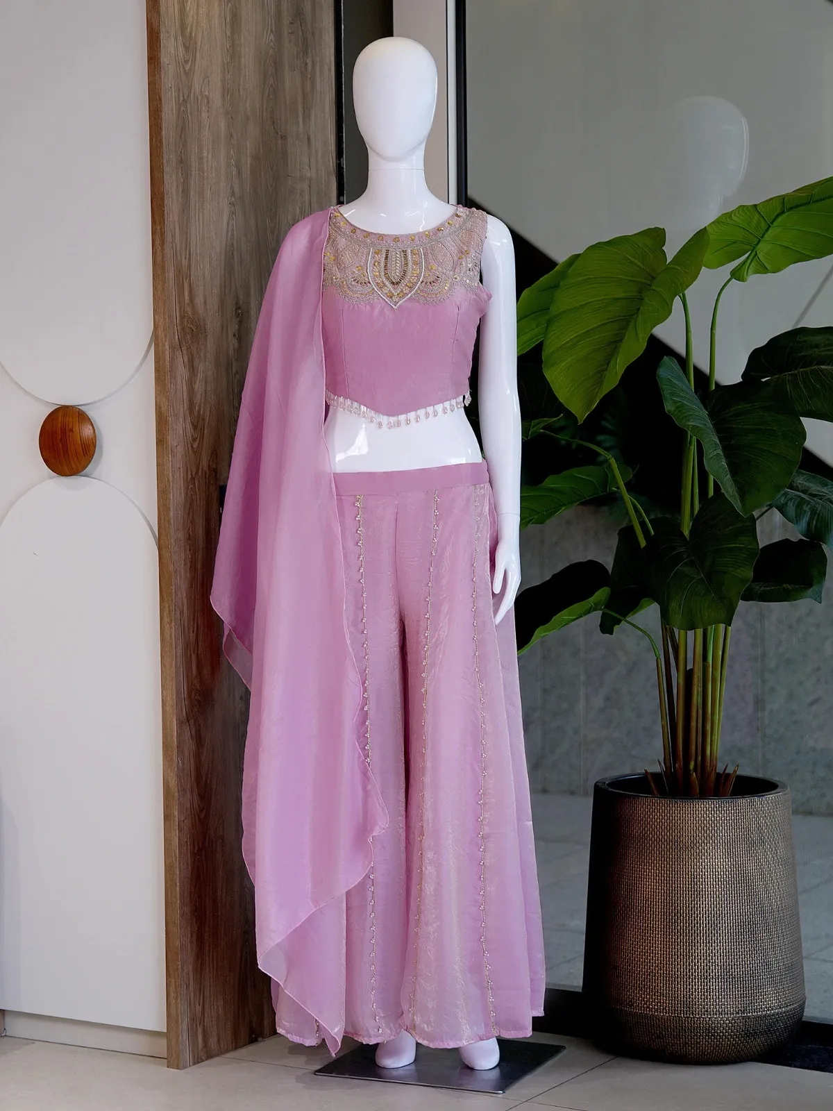 Pastel Purple Party Wear Indo Western Suit