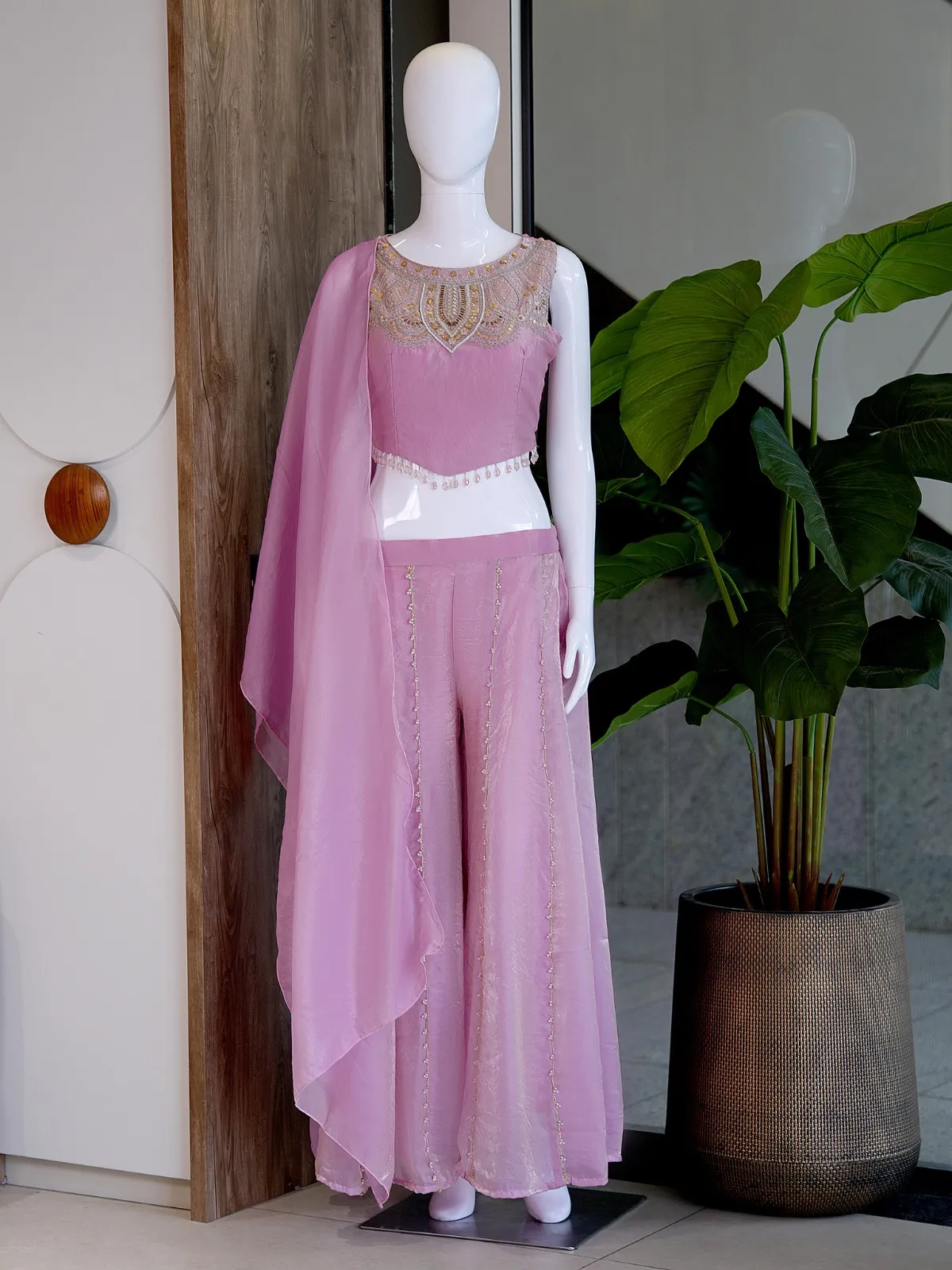 Pastel Purple Party Wear Indo Western Suit