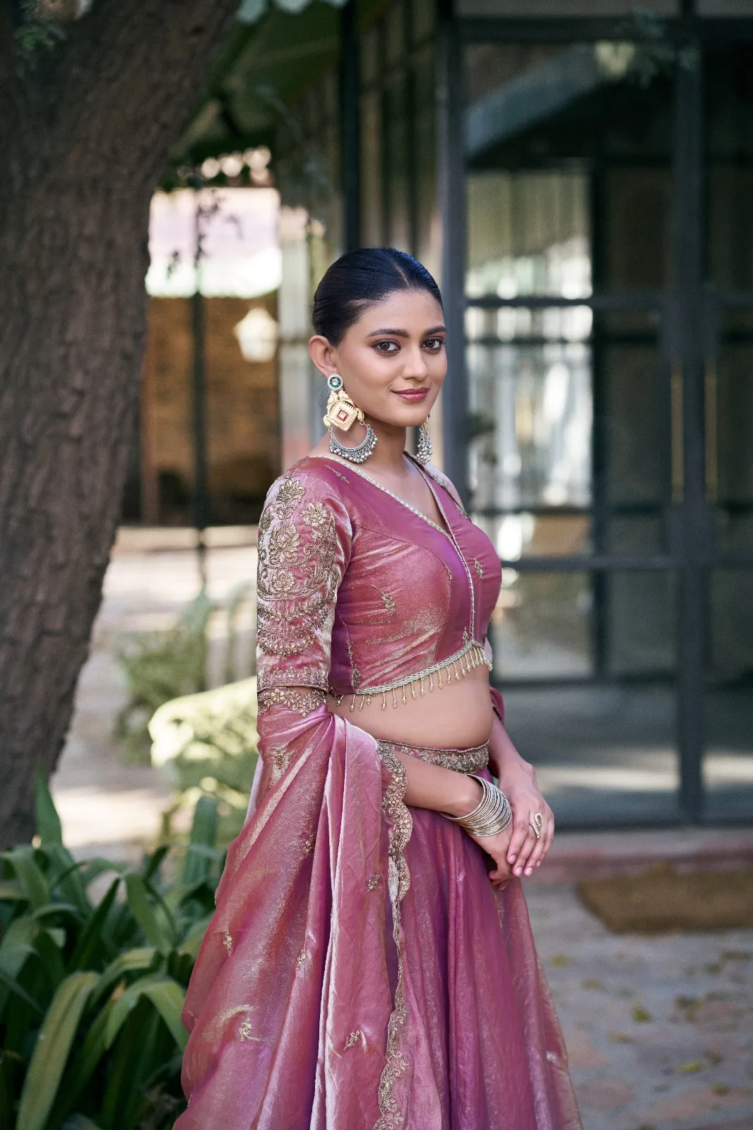 Pink Fendi Sequins Embroidered Lehenga Choli