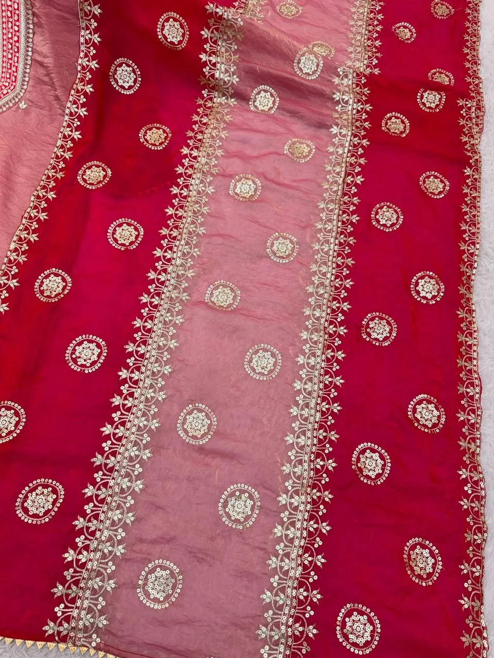 Pink Fendy Silk Embroidery Joda
