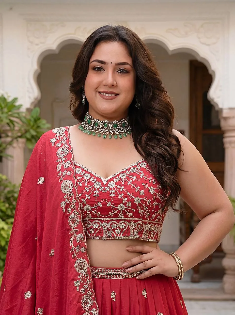 Plus Size Lehenga Blouse for Wedding