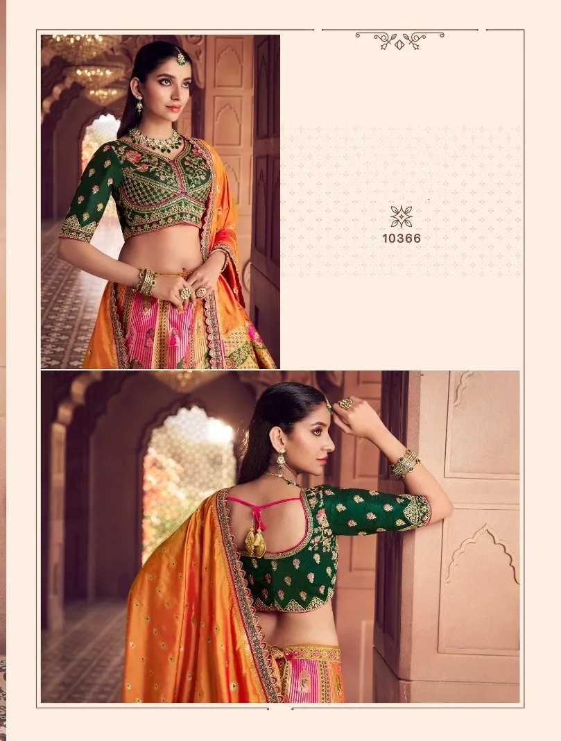 Premium Banarasi Silk Bridal Lehenga Blouse