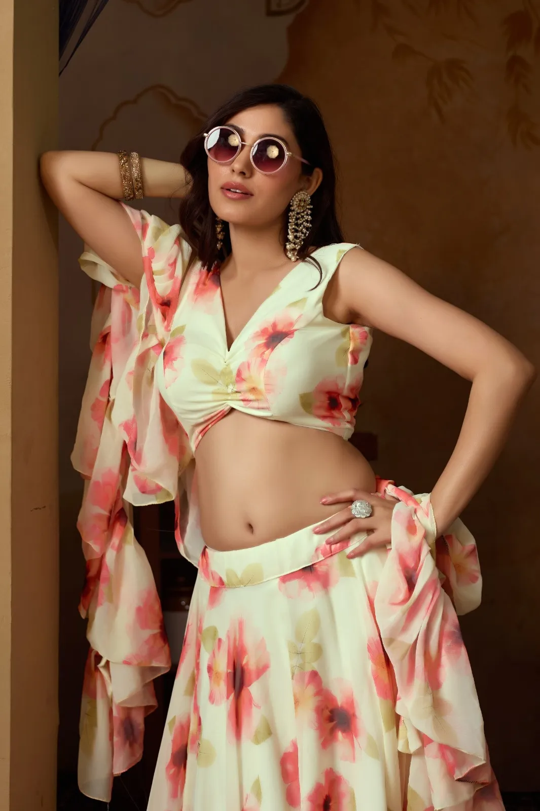 Printed Lehenga with Fancy Stitched Blouse