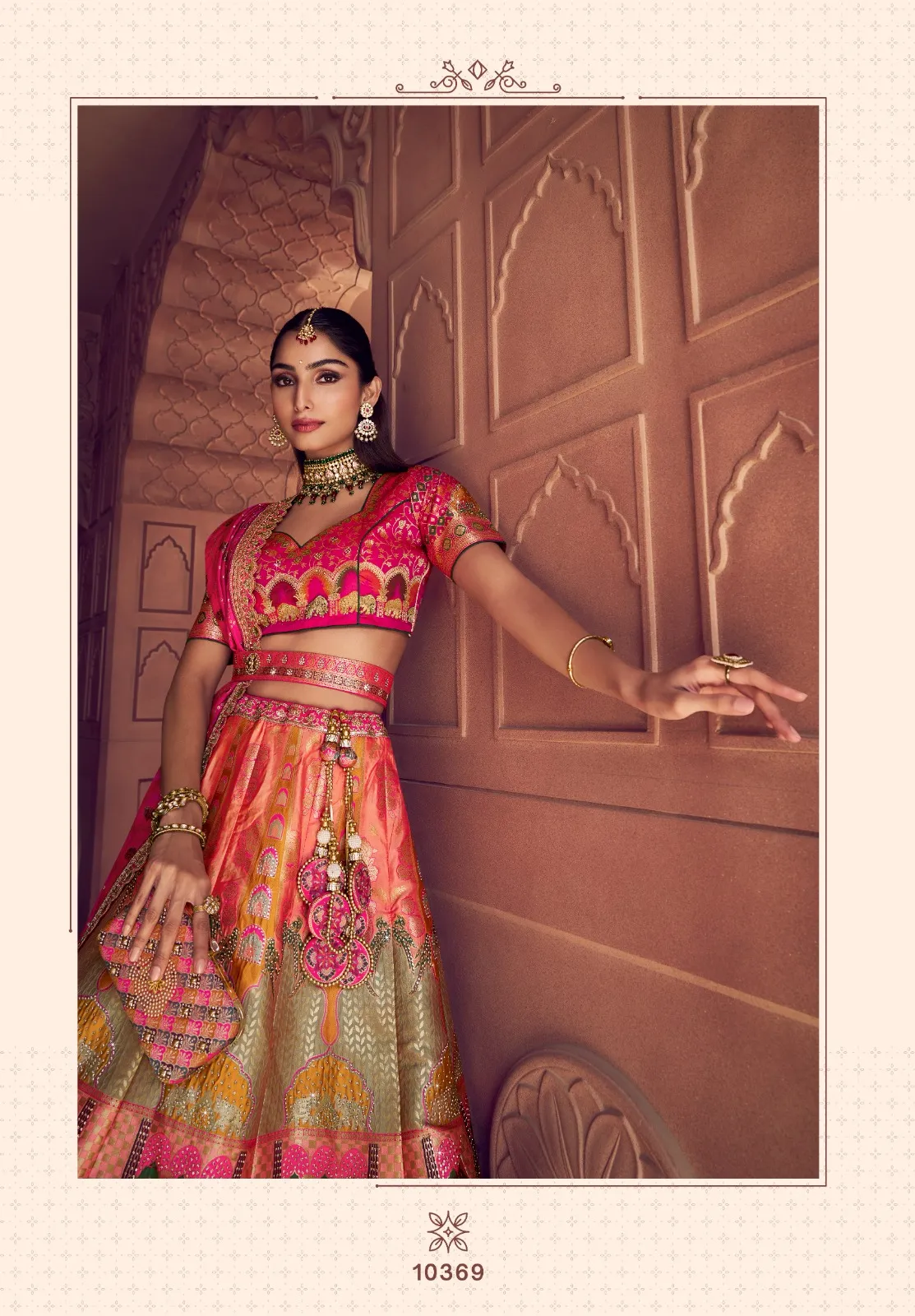 Rani Color Silk Bridesmaid Lehenga Blouse