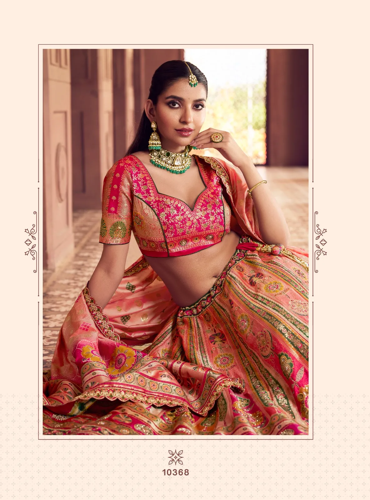 Rani Color Silk Bridesmaid Lehenga Blouse