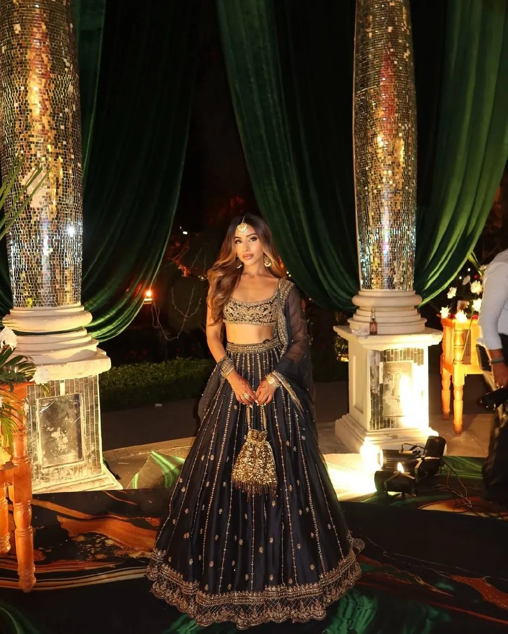 Sangeet Special Black Lehenga Blouse for Girls