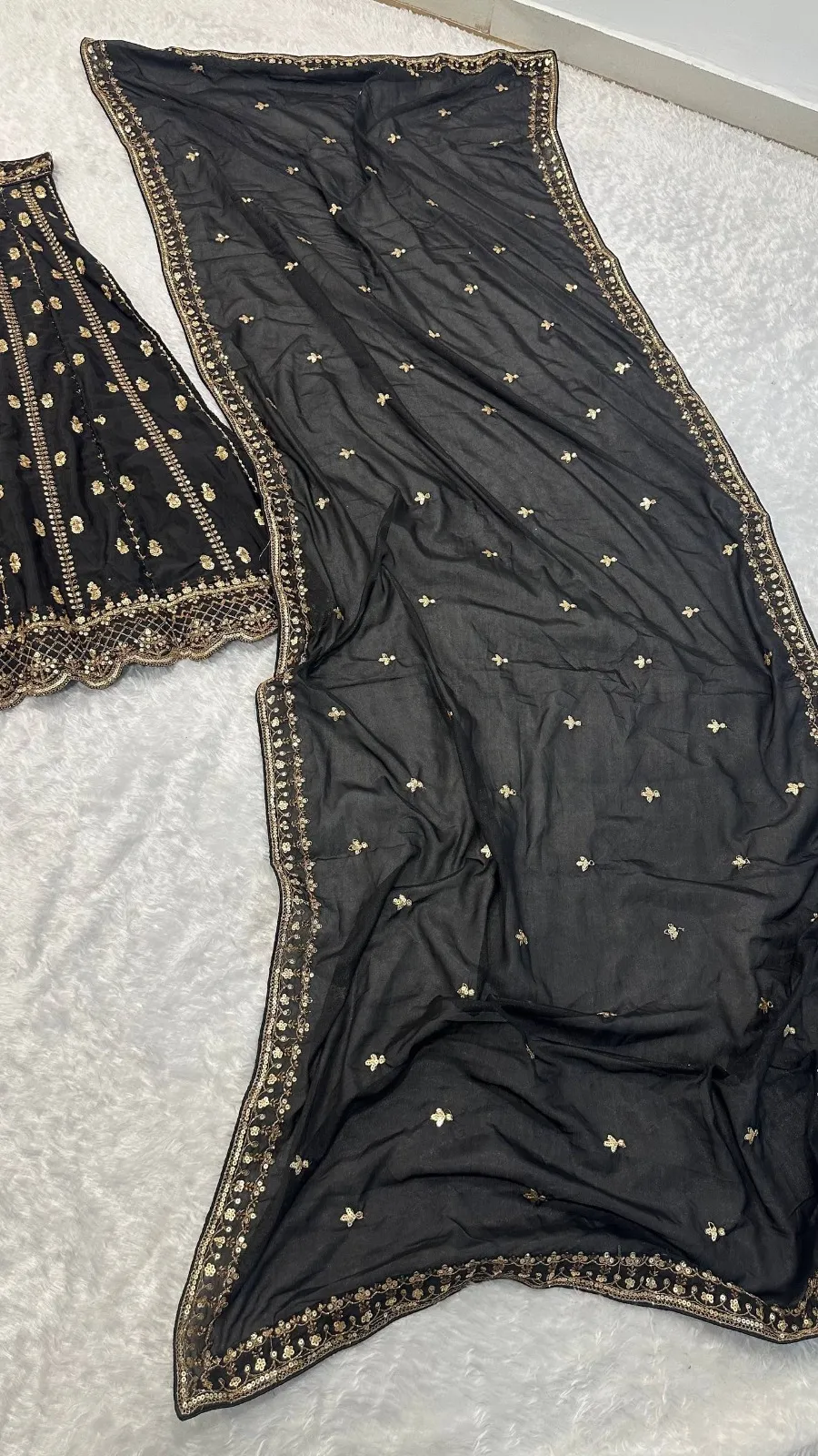 Sangeet Special Black Lehenga Blouse for Girls