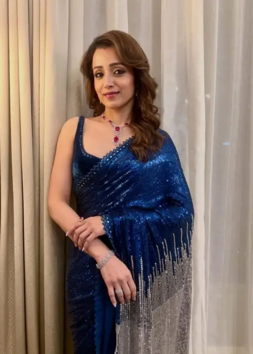 Trisha Krishnan Inspired Sequence Saree