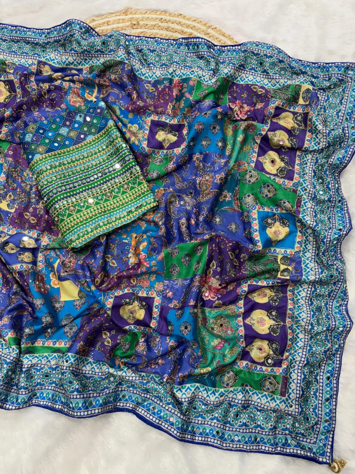 Vishakha Dhaman Inspired Multi Color Saree
