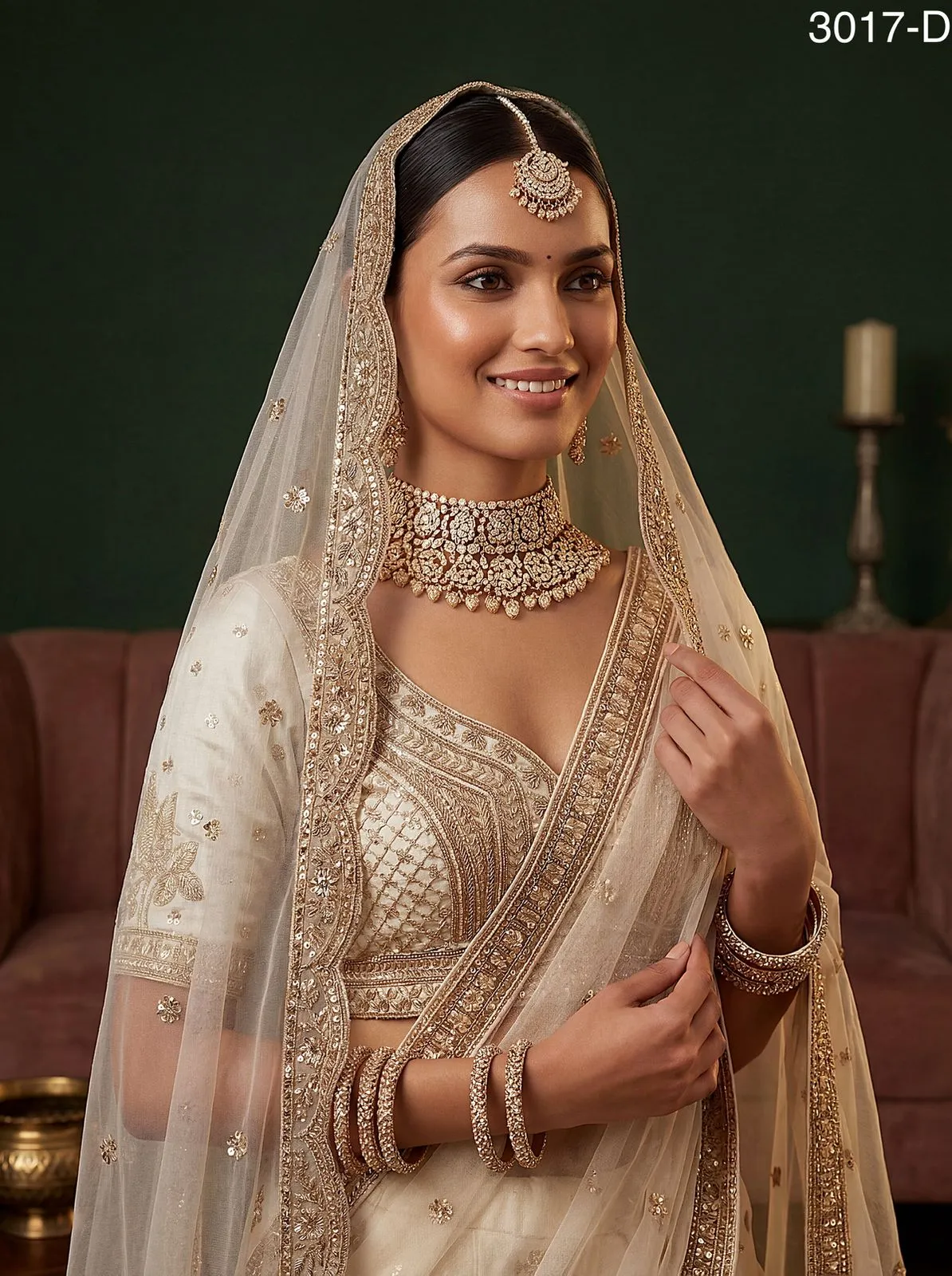 White Color Gadhwal Silk Bridesmaid Lehenga Choli
