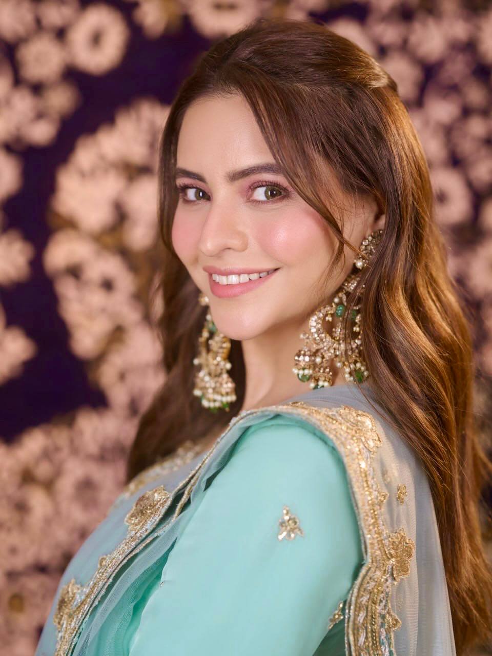 Aamna Sharif Inspired Blue Skirt Suit