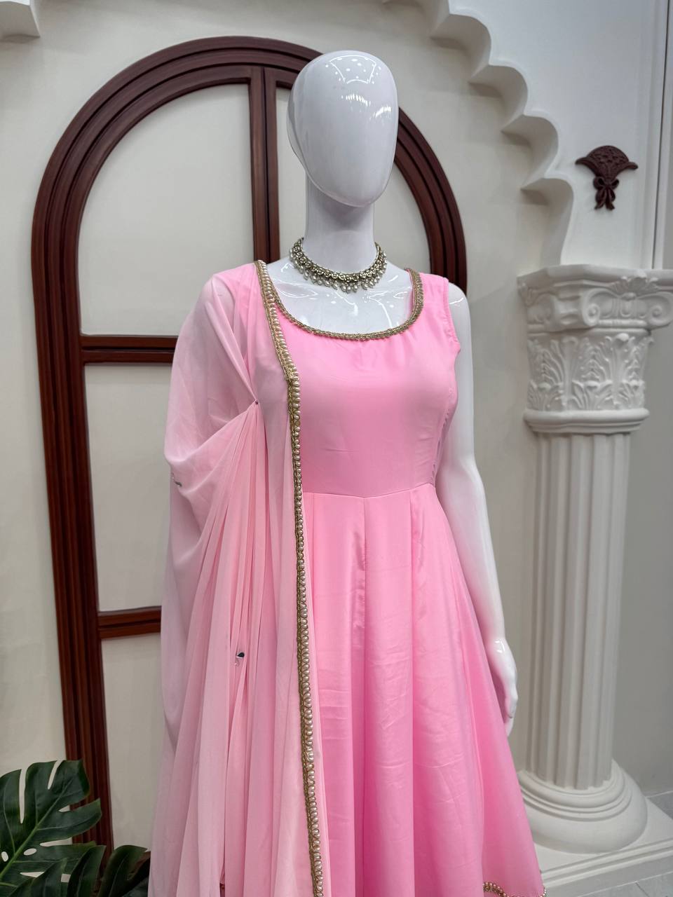 Beautiful Baby Pink Anarkali Dress
