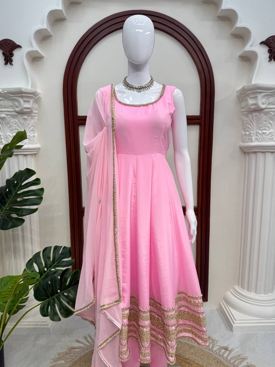 Beautiful Baby Pink Anarkali Dress