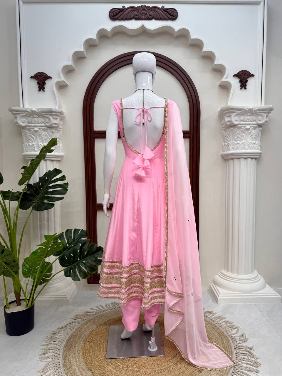 Beautiful Baby Pink Anarkali Dress