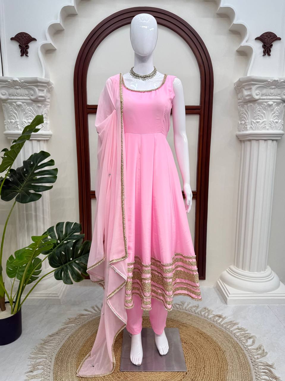 Beautiful Baby Pink Anarkali Dress