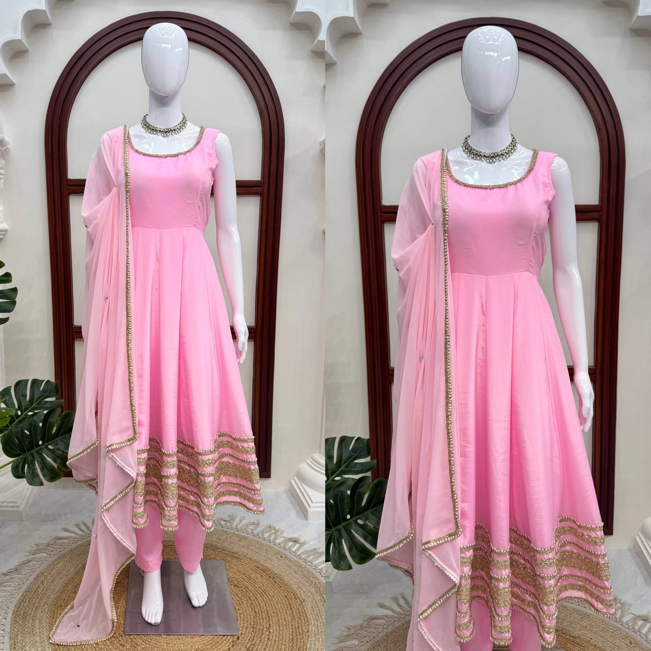 Beautiful Baby Pink Anarkali Dress