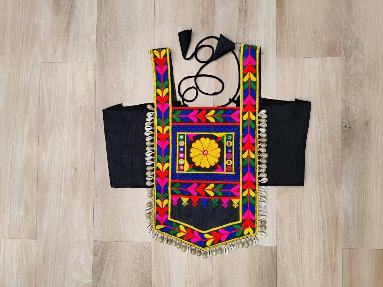 Black Color Sleeveless Navratri Wear Choli