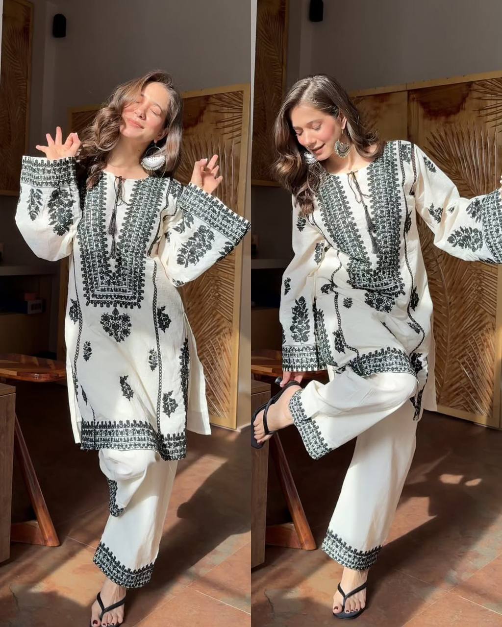 Black and White Designer Salwar Suit