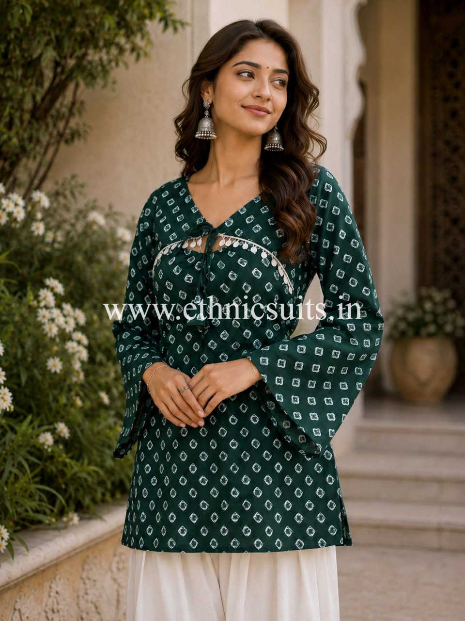 Cotton Printed Boat Neck kurta with Bottom