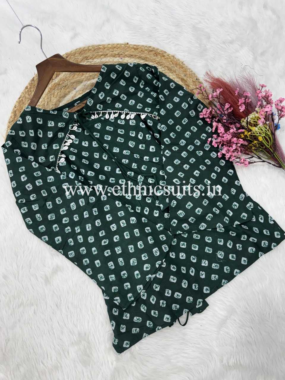 Cotton Printed Boat Neck kurta with Bottom