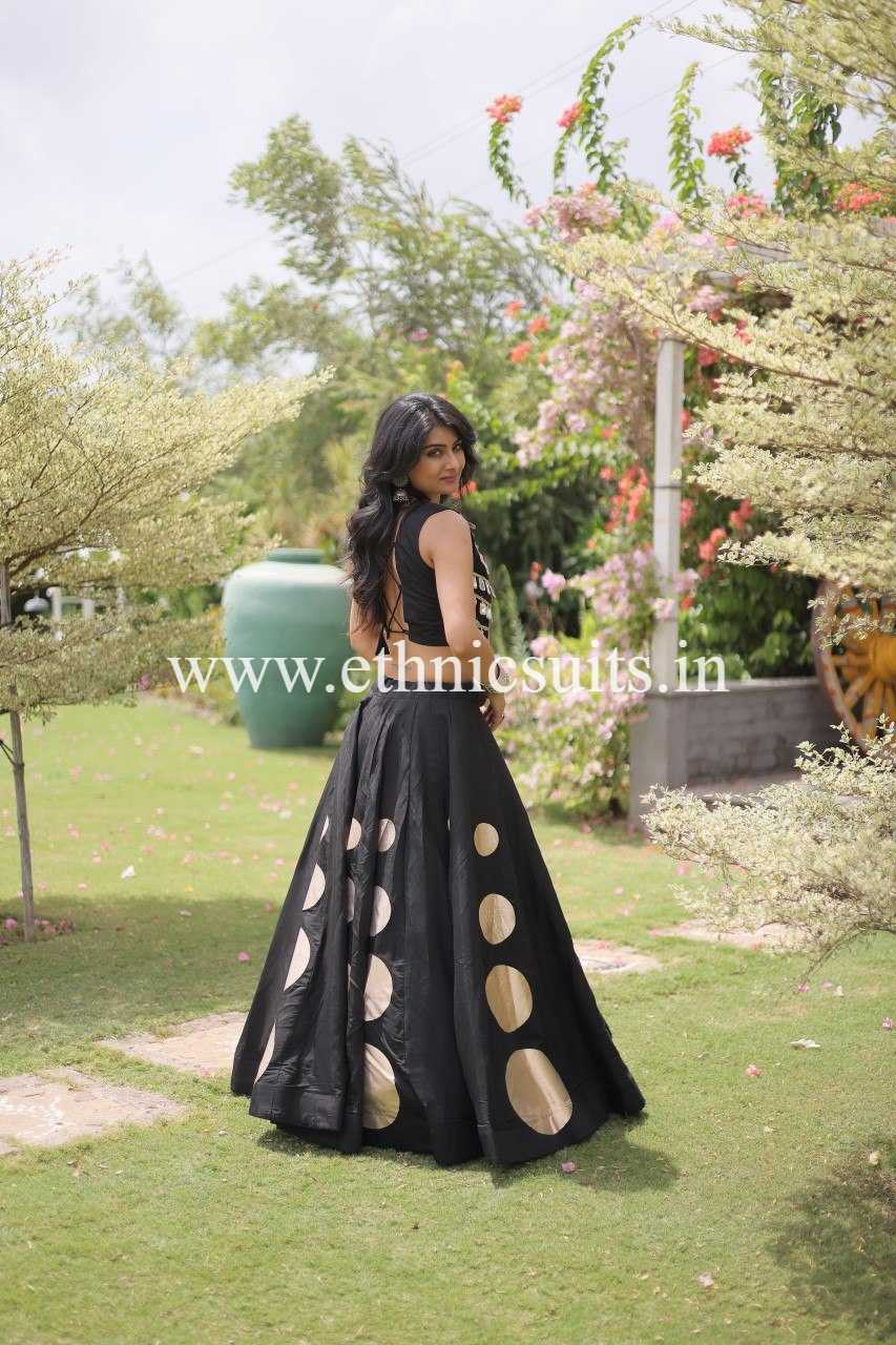 Designer Black Chaniya with Fancy Mirror work Choli for Navratri