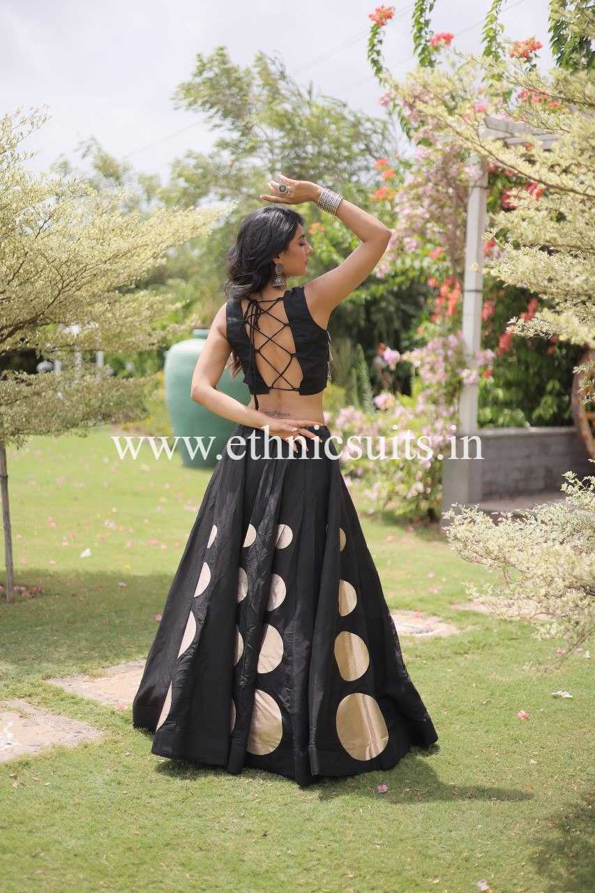 Designer Black Chaniya with Fancy Mirror work Choli for Navratri