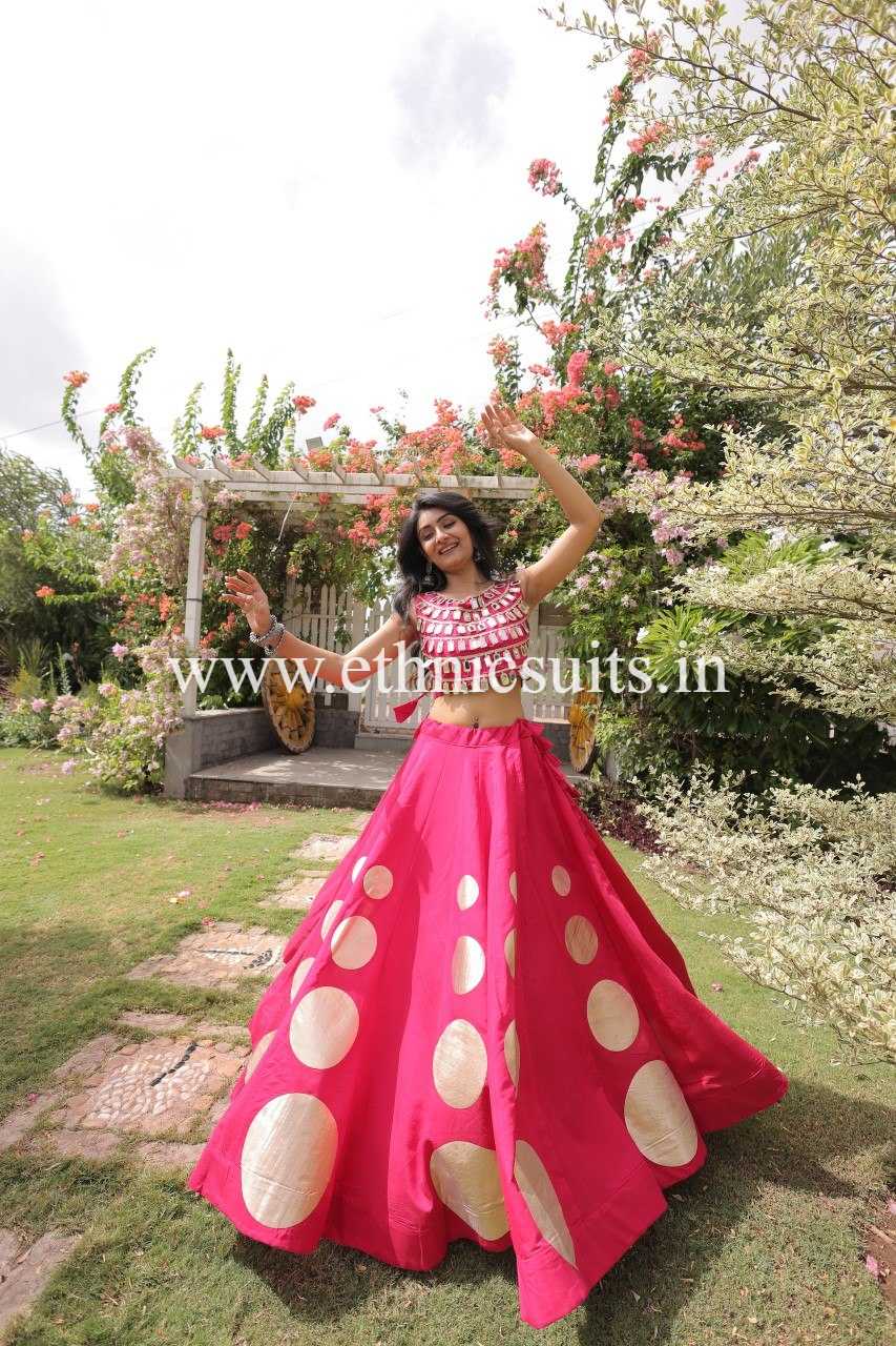Designer Rani Chaniya with Fancy Mirror work Choli for Navratri