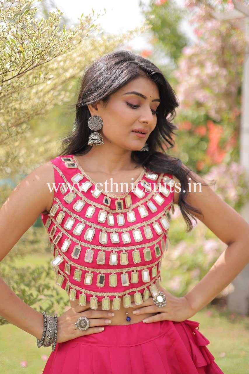Designer Rani Chaniya with Fancy Mirror work Choli for Navratri
