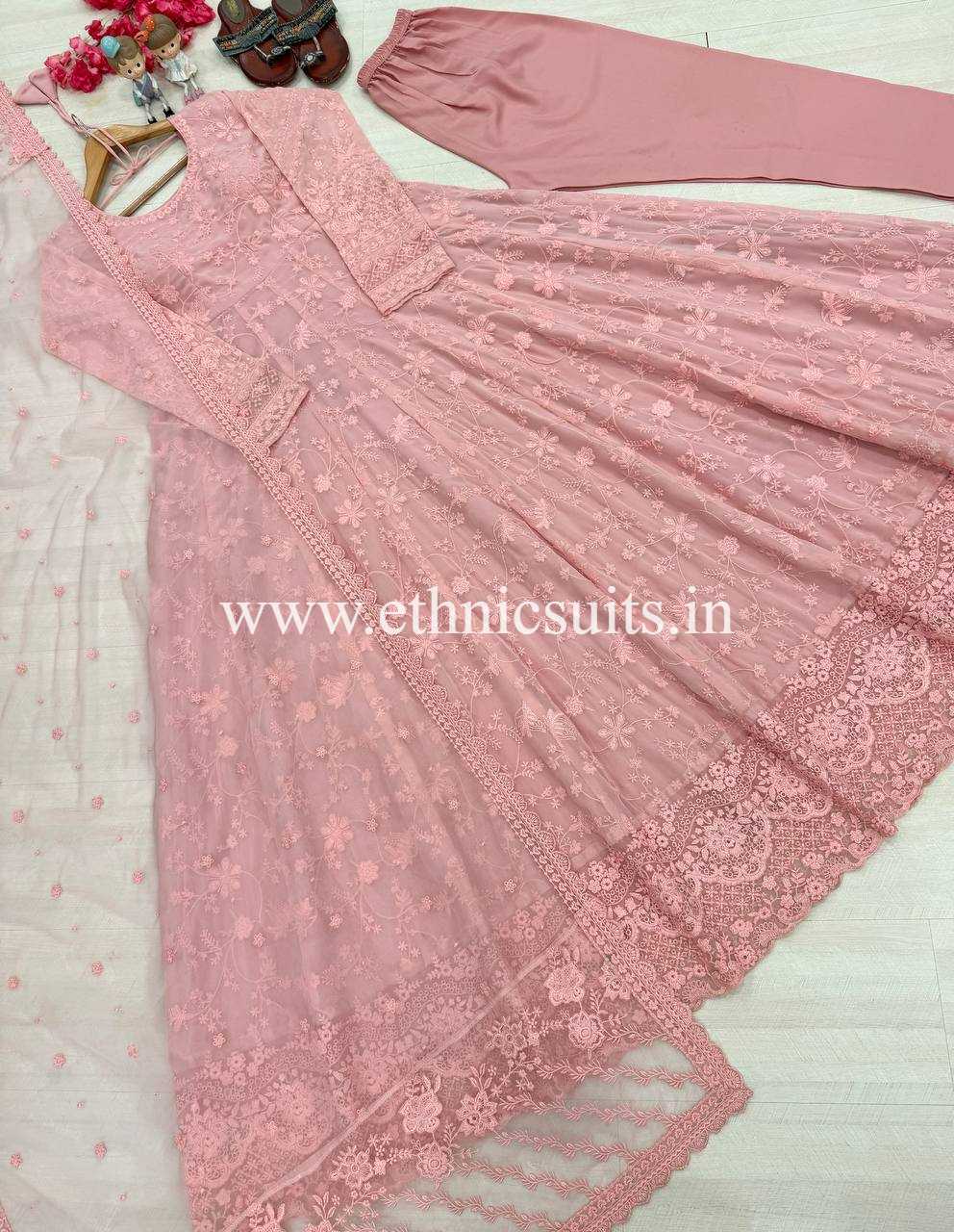Hania Amir Inspired Pink Anarkali Suit