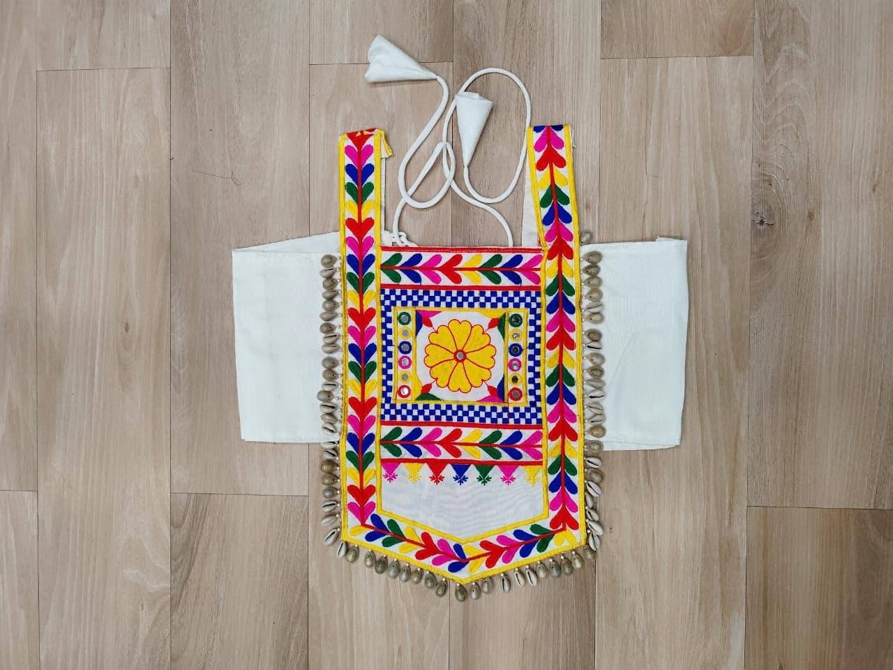 Navratri Wear Blouse White Color