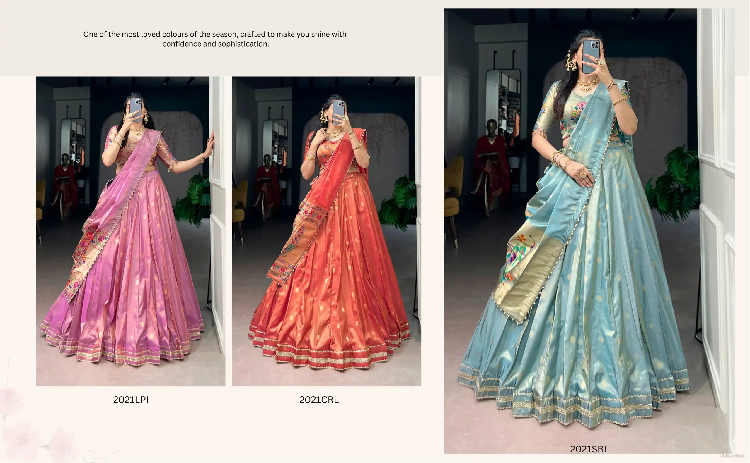 Pastel Orange Paithani Silk Wedding Wear Lehenga Blouse