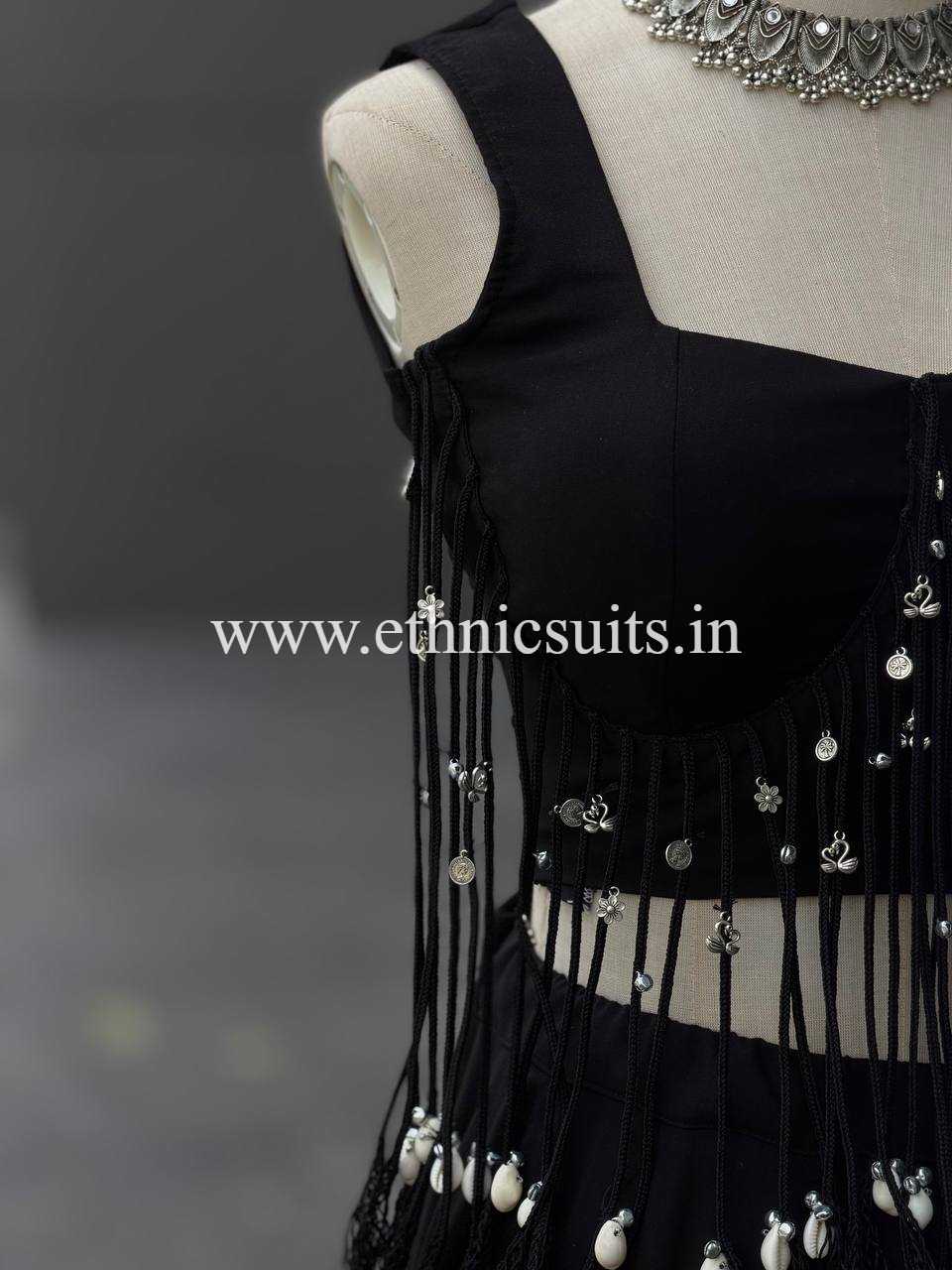 Prettiest Navratri Wear Black Lehenga Choli