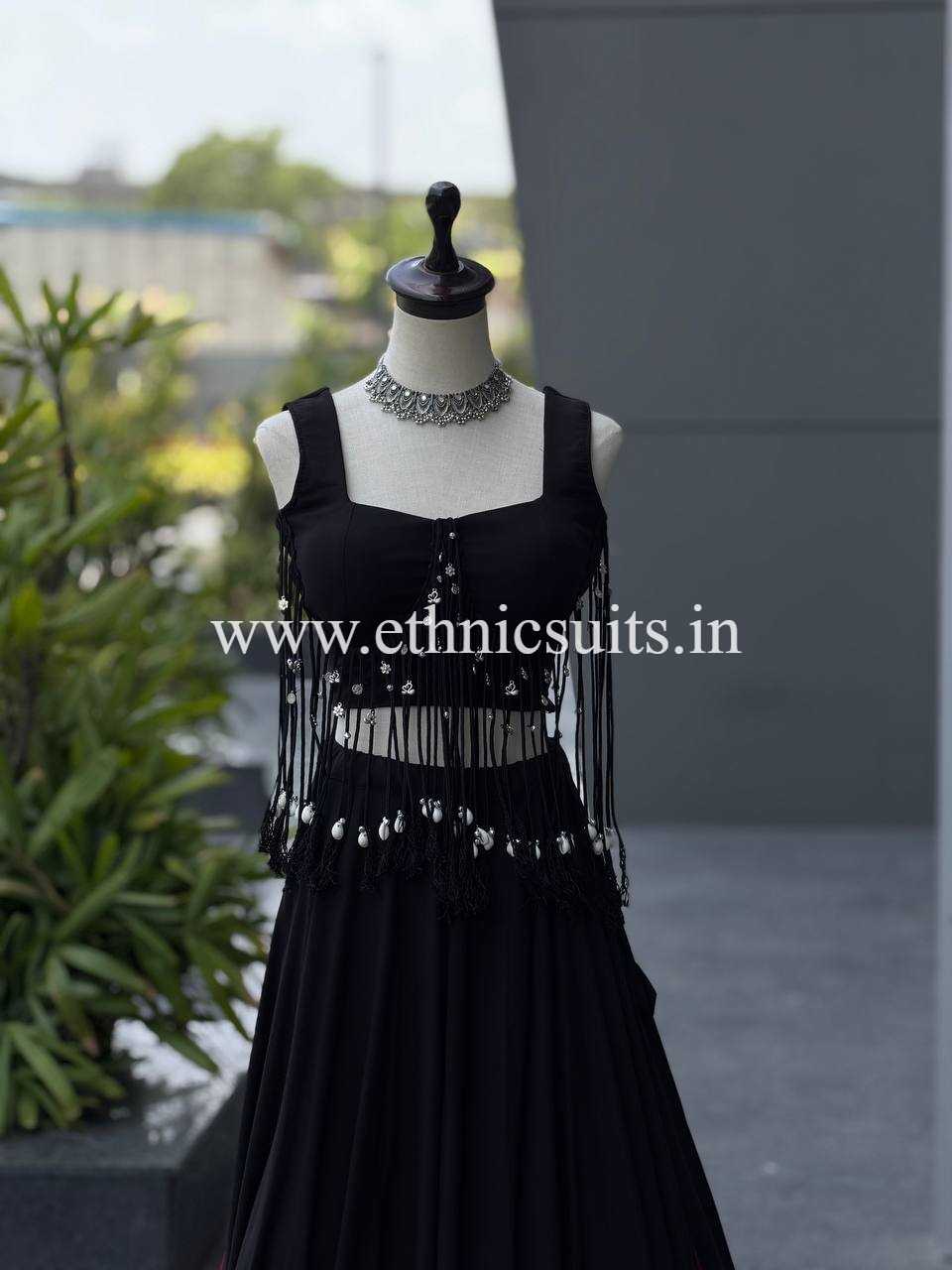 Prettiest Navratri Wear Black Lehenga Choli