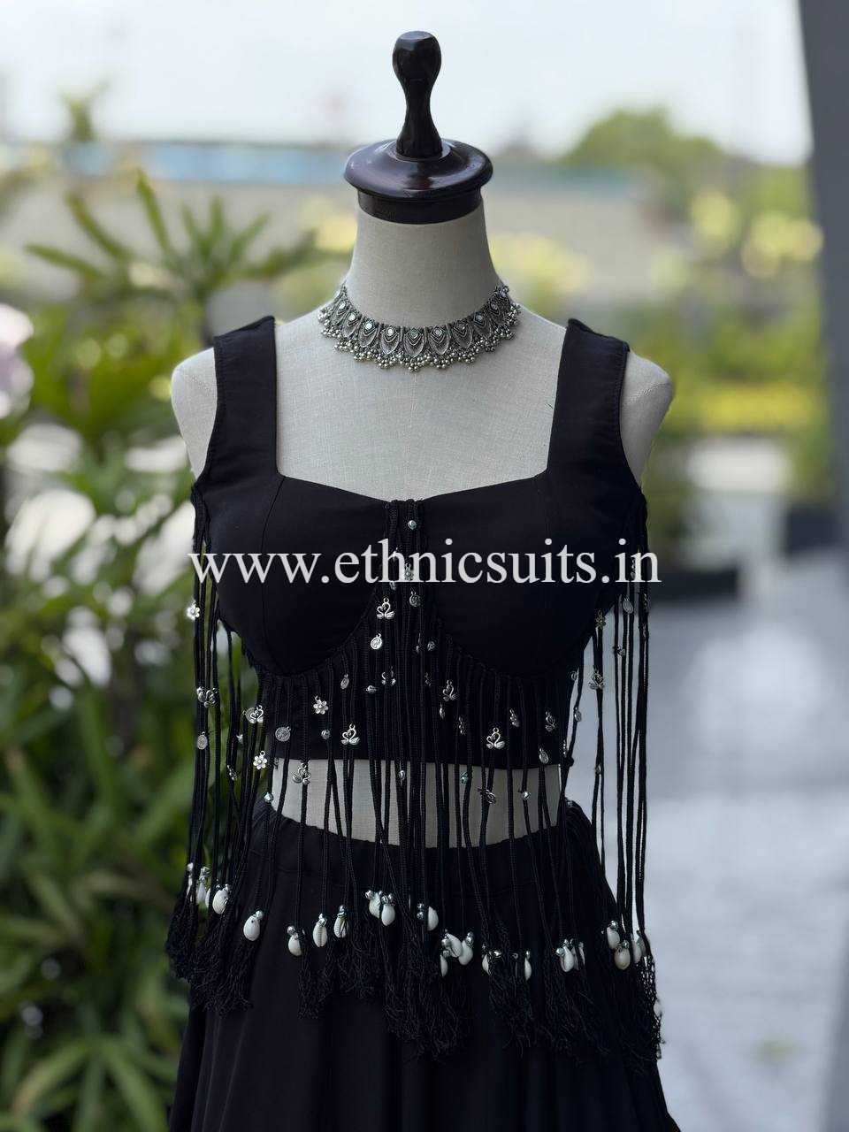 Prettiest Navratri Wear Black Lehenga Choli