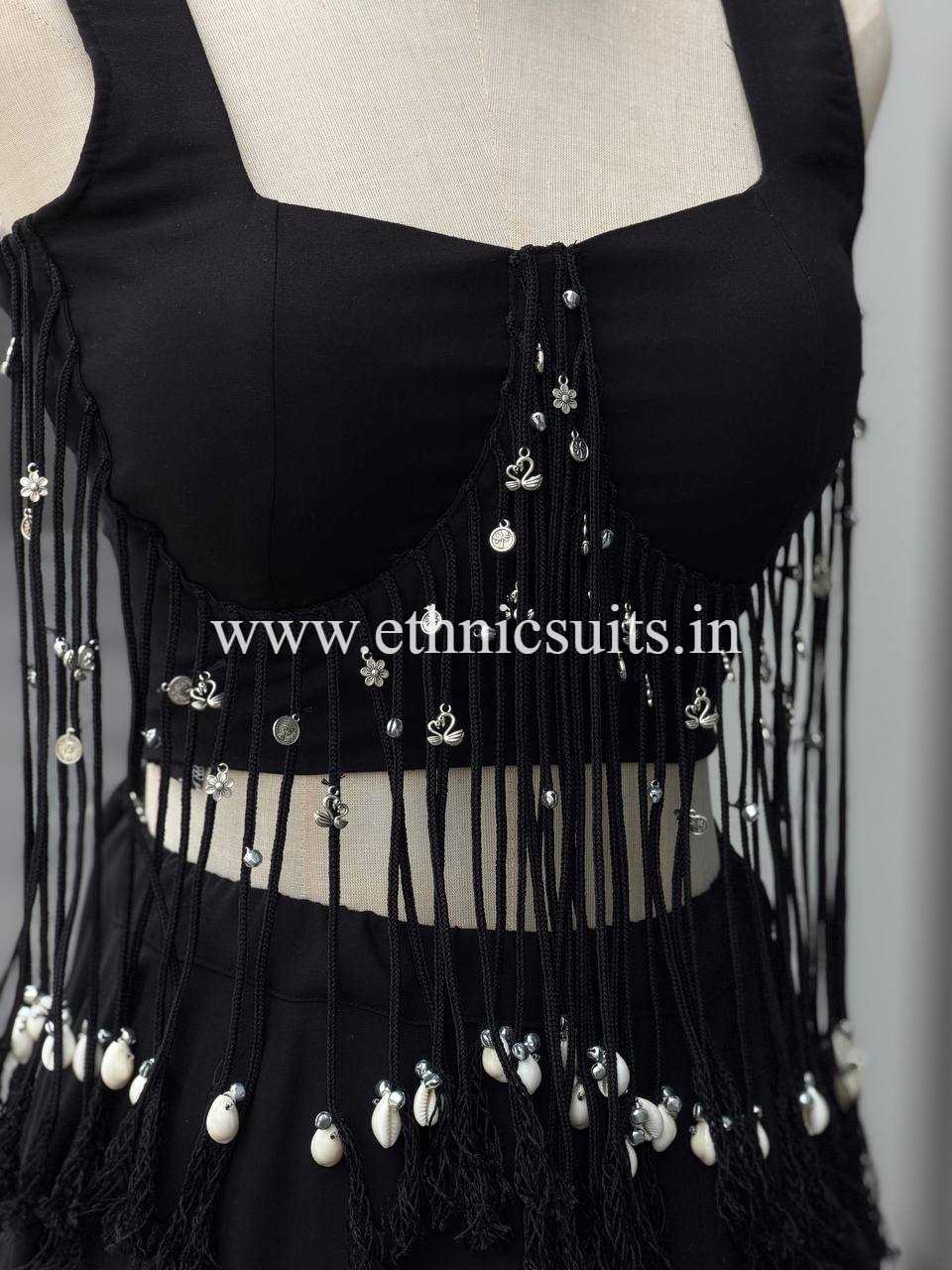 Prettiest Navratri Wear Black Lehenga Choli